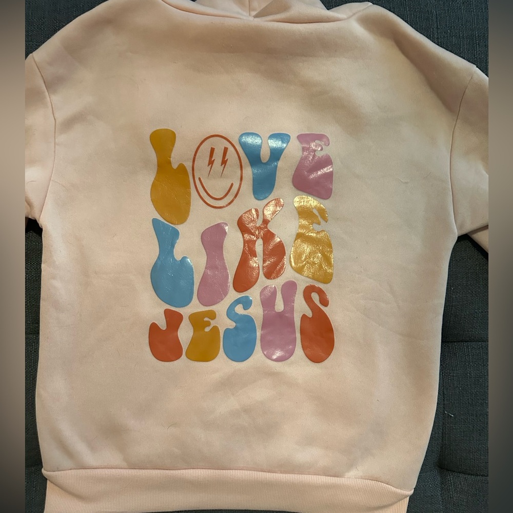 Women’s “ Love like Jesus” (on back) hoodie, Sz.S